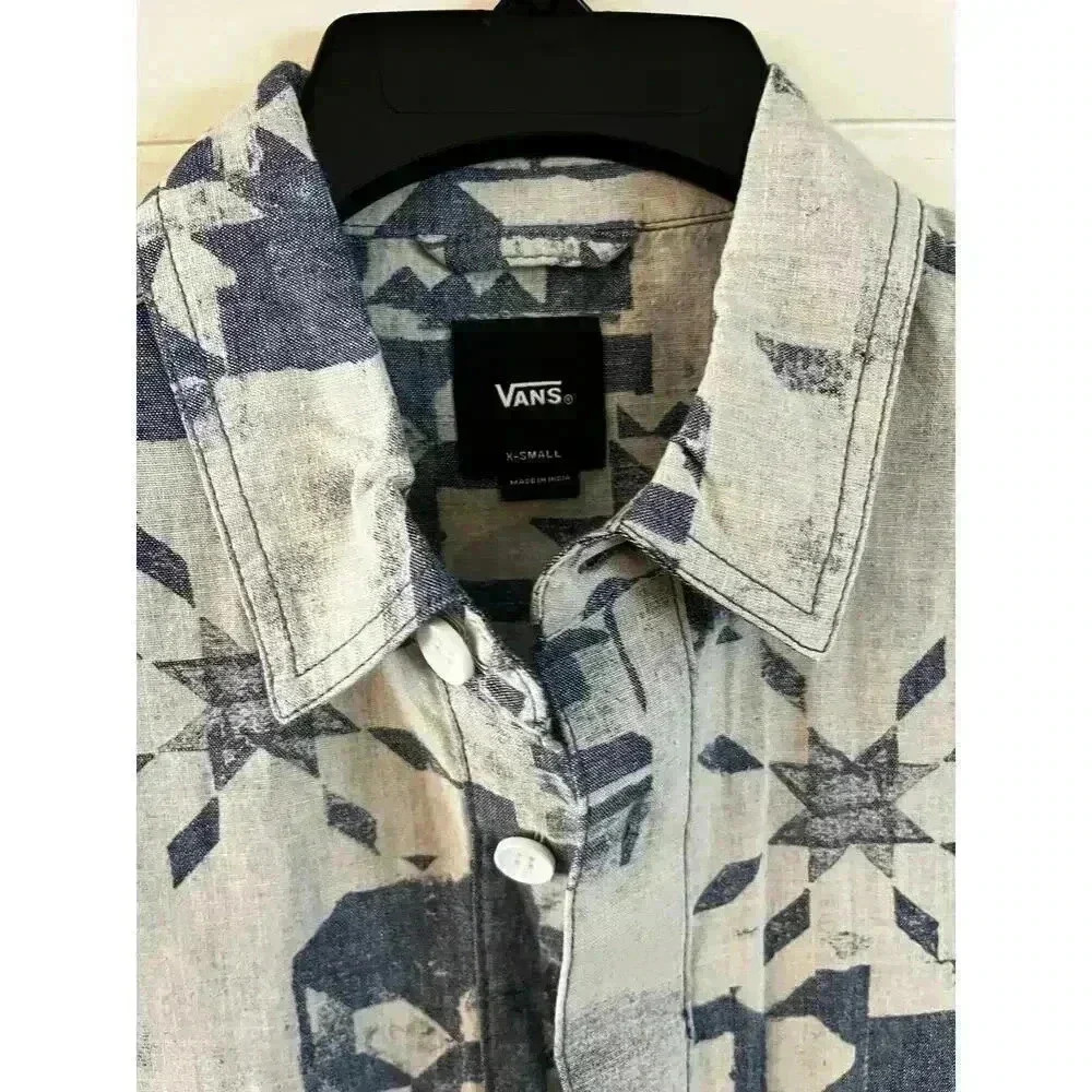 Vans Women's Morro Coveralls Jumpsuit Blue Patchwork Brand Size XS NWT - Picture 5 of 6